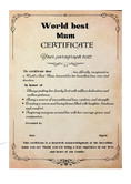 Load image into Gallery viewer, World Best Certificate, Mother's Day gift, Birthday Gift, Father Day Gift, Funny Certificate, My Store World Best Certificate, Mother's Day gift, Birthday Gift, Father Day Gift, Funny Certificate,