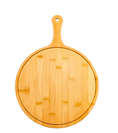 Load image into Gallery viewer, Customizable Bamboo Pizza Tray with Handle My Store Customizable Bamboo Pizza Tray with Handle