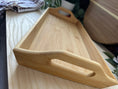 Load image into Gallery viewer, Personalised Bamboo Serving Tray – Custom Laser Engraved Wooden Breakfast or Drinks Tray with Handles Krevana Personalised Bamboo Serving Tray – Custom Laser Engraved Wooden Breakfast or Drinks Tray with Handles