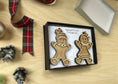 Load image into Gallery viewer, Personalised Gingerbread Ornament | Wooden Christmas Decoration | Add Name – Single, Couple, or Family Set | Gift Box & Message Card Krevana Personalised Gingerbread Ornament | Wooden Christmas Decoration | Add Name – Single, Couple, or Family Set | Gift Box & Message Card