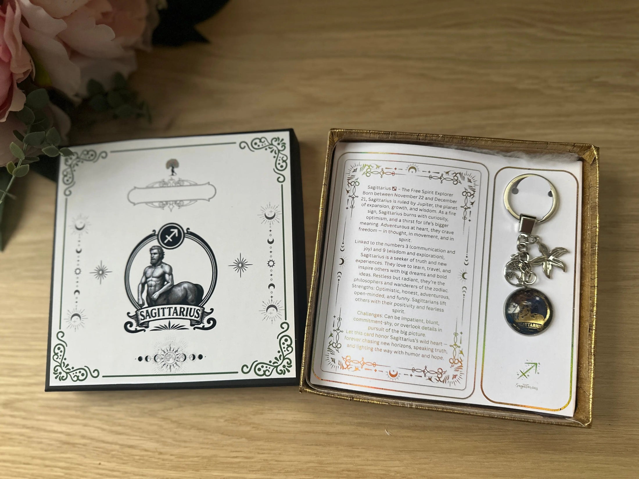 Personalised Zodiac Keychain Gift Set – Stainless Steel Key Ring with Gold Glass Pendant & Zodiac Card | Perfect Gift for Christmas, Birthday or Any Occasion Krevana Personalised Zodiac Keychain Gift Set – Stainless Steel Key Ring with Gold Glass Pendant & Zodiac Card | Perfect Gift for Christmas, Birthday or Any Occasion