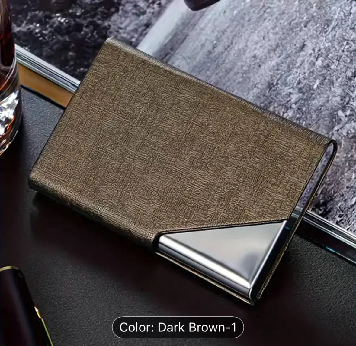 Personalized Business Card Holder, Laser Engraved Stainless Steel PU Leather Card Holder, Gift for Business man or Woman. My Store Personalized Business Card Holder, Laser Engraved Stainless Steel PU Leather Card Holder, Gift for Business man or Woman.