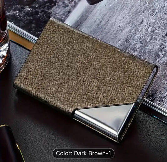 Personalized Business Card Holder, Laser Engraved Stainless Steel PU Leather Card Holder, Gift for Business man or Woman. My Store Personalized Business Card Holder, Laser Engraved Stainless Steel PU Leather Card Holder, Gift for Business man or Woman.