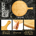 Load image into Gallery viewer, Customizable Bamboo Pizza Tray with Handle My Store Customizable Bamboo Pizza Tray with Handle