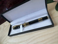 Load image into Gallery viewer, Personalised Luxury Heavyweight rollerball Pen – Black or Rosewood colour, Gold Detailing, Engraved Gift, Refillable Black & Blue Ink Krevana Personalised Luxury Heavyweight rollerball Pen – Black or Rosewood colour, Gold Detailing, Engraved Gift, Refillable Black & Blue Ink