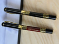 Load image into Gallery viewer, Personalised Luxury Heavyweight rollerball Pen β Black or Rosewood colour, Gold Detailing, Engraved Gift, Refillable Black & Blue Ink Krevana Personalised Luxury Heavyweight rollerball Pen β Black or Rosewood colour, Gold Detailing, Engraved Gift, Refillable Black & Blue Ink