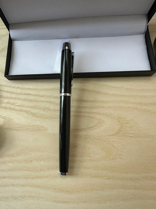Personalized Black & Silver Ballpoint Pen – Custom Engraved Name Pen with Gift Box Krevana Personalized Black & Silver Ballpoint Pen – Custom Engraved Name Pen with Gift Box