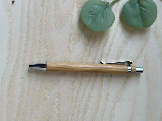 Personalized Bamboo Ballpoint Pen – Eco-Friendly Wooden Pen with Stainless Steel Accents, Refillable Corporate Gift Krevana Personalized Bamboo Ballpoint Pen – Eco-Friendly Wooden Pen with Stainless Steel Accents, Refillable Corporate Gift