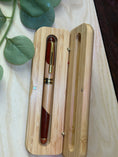 Load image into Gallery viewer, Personalized Two-Tone Wooden Pen – Custom Engraved Signature Pen (with Lid) or Ballpoint Pen, Gift with Optional Bamboo Case Krevana Personalized Two-Tone Wooden Pen – Custom Engraved Signature Pen (with Lid) or Ballpoint Pen, Gift with Optional Bamboo Case