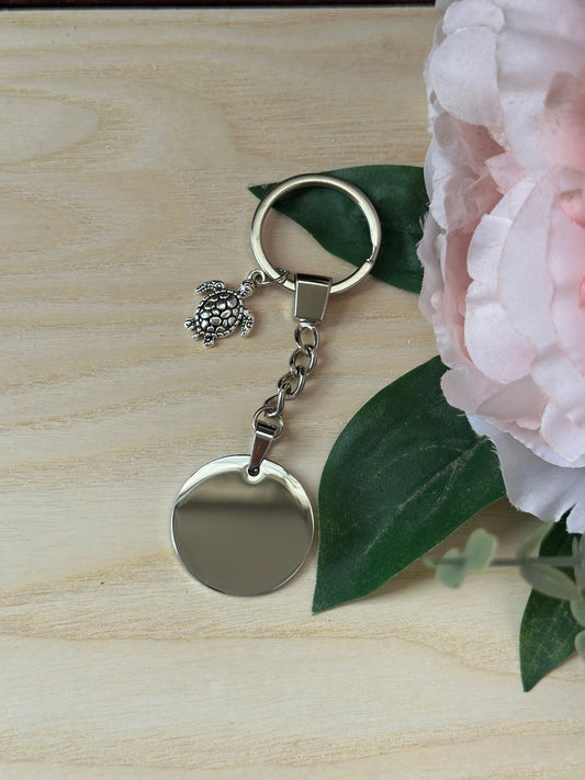 Personalised Stainless Steel Keychain – Custom Engraved Keyring with Sea Life Charms, Add Name, Date or Event Krevana Personalised Stainless Steel Keychain – Custom Engraved Keyring with Sea Life Charms, Add Name, Date or Event