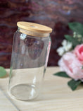 Load image into Gallery viewer, Personalised Glass Jar with Bamboo Lid – Custom Laser Engraved Storage Container, Add Monogram or Text Krevana Personalised Glass Jar with Bamboo Lid – Custom Laser Engraved Storage Container, Add Monogram or Text