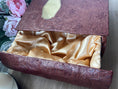 Load image into Gallery viewer, Personalised Large Book Box – Unique Custom Storage Box with Silk Interior ot velvet. Vintage Paper Edges, Fits Tumblers, Glasses & Keepsakes Krevana Personalised Large Book Box – Unique Custom Storage Box with Silk Interior ot velvet. Vintage Paper Edges, Fits Tumblers, Glasses & Keepsakes