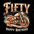 Load image into Gallery viewer, 50th Birthday Motorbike Greeting Card – 15x15 cm Cardstock | Biker-Themed Milestone Card (Copy) Krevana 50th Birthday Motorbike Greeting Card – 15x15 cm Cardstock | Biker-Themed Milestone Card (Copy)