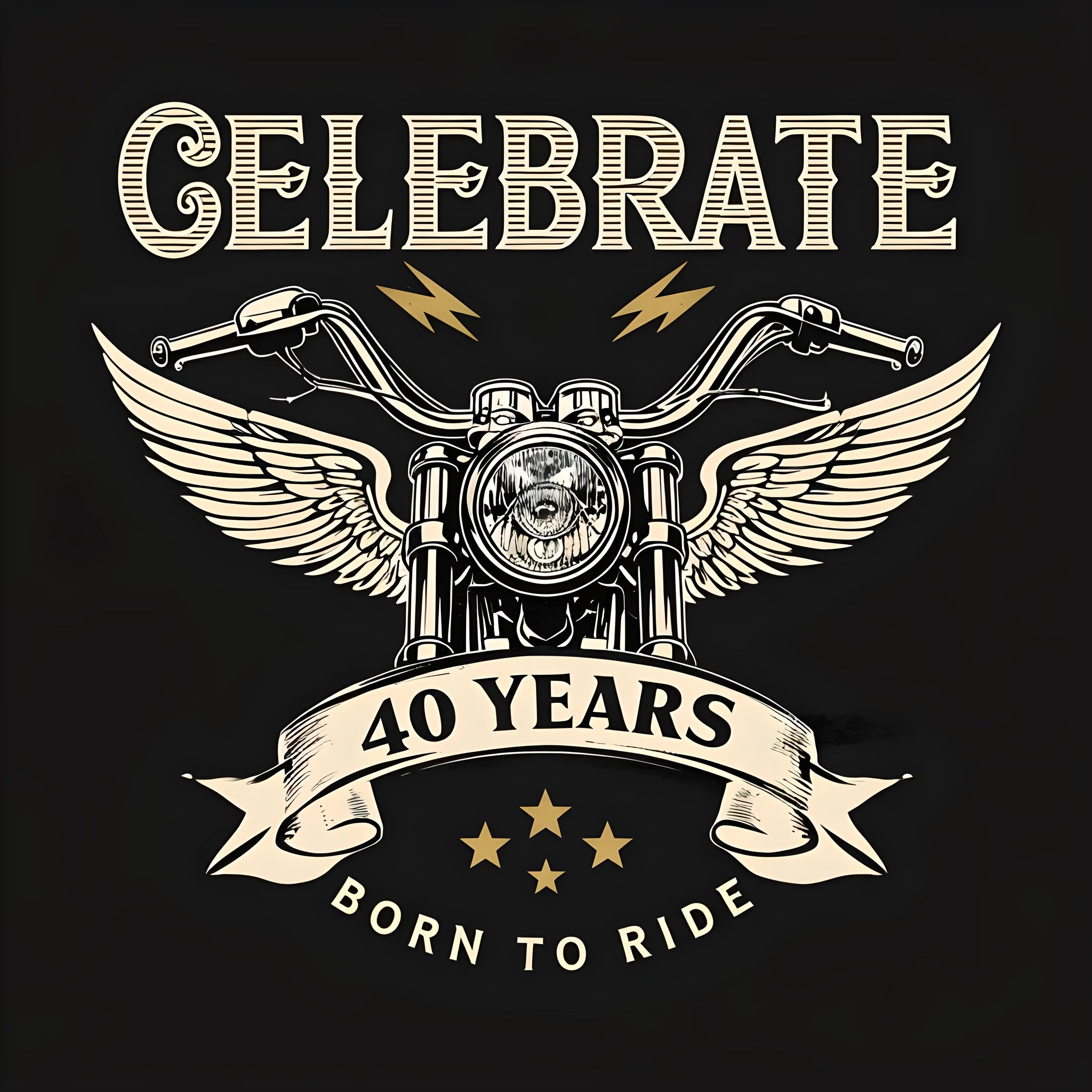 40th Birthday Motorbike Greeting Card – 15x15 cm Cardstock | Biker-Themed Milestone Card Krevana 40th Birthday Motorbike Greeting Card – 15x15 cm Cardstock | Biker-Themed Milestone Card