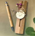Load image into Gallery viewer, Personalised Bamboo Pen Gift with Engraved Wooden Tag