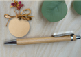 Load image into Gallery viewer, Personalised Bamboo Pen Gift with Engraved Wooden Tag