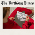 Load image into Gallery viewer, Personalised Birthday Card, βBirthday Timesβ Story Card β Custom Newspaper Style, 2-Page Double-Sided Print (20x20 cm) - Krevana