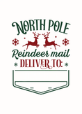 Load image into Gallery viewer, Reindeer Express Christmas Label or Card – From Santa Claus | 4-Pack Personalised North Pole Parcel Stickers (10x15 cm) Krevana Reindeer Express Christmas Label or Card – From Santa Claus | 4-Pack Personalised North Pole Parcel Stickers (10x15 cm)