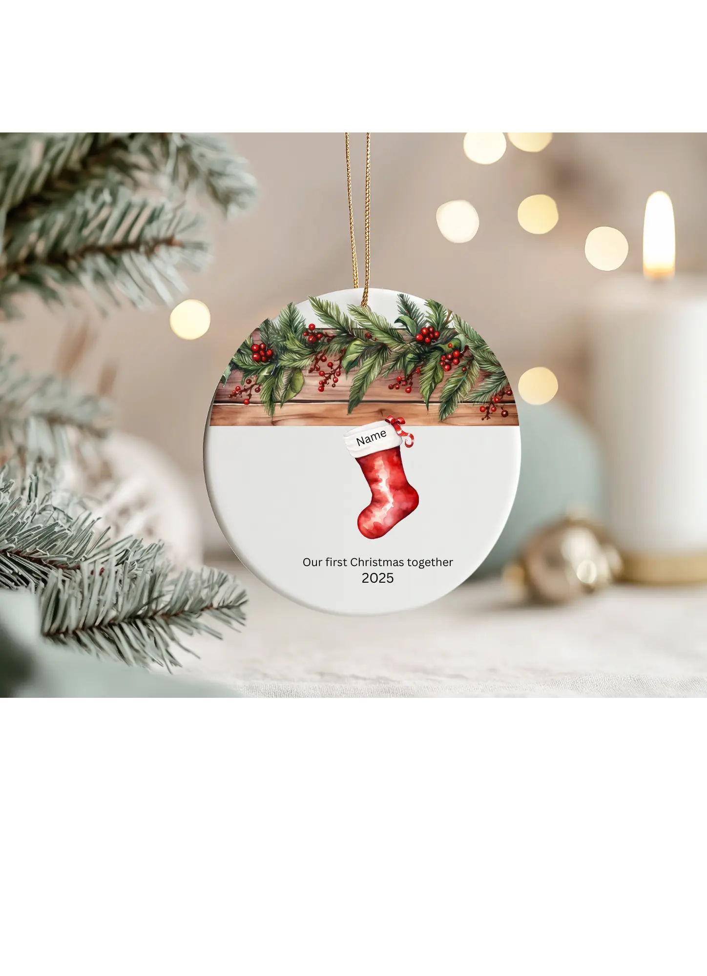 Personalised Ornament – Our First Christmas Together | Gift Box & Card | Add 1–6 Names or Custom Design Krevana Personalised Ornament – Our First Christmas Together | Gift Box & Card | Add 1–6 Names or Custom Design
