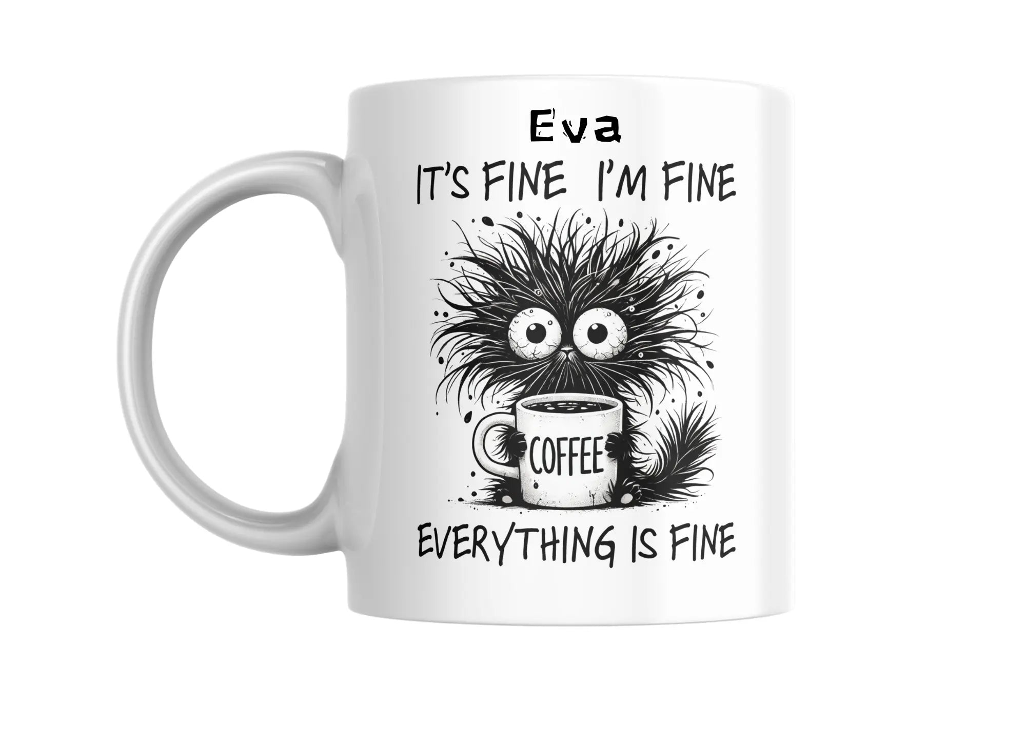 Funny Coffee Mug – “It’s Fine, I’m Fine, Everything Is Fine” | Cute Monster Design | Gift for Coffee Lovers Krevana Funny Coffee Mug – “It’s Fine, I’m Fine, Everything Is Fine” | Cute Monster Design | Gift for Coffee Lovers