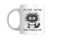 Load image into Gallery viewer, Funny Coffee Mug – “It’s Fine, I’m Fine, Everything Is Fine” | Cute Monster Design | Gift for Coffee Lovers Krevana Funny Coffee Mug – “It’s Fine, I’m Fine, Everything Is Fine” | Cute Monster Design | Gift for Coffee Lovers
