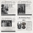 Load image into Gallery viewer, Personalised Birthday Card, βBirthday Timesβ Story Card β Custom Newspaper Style, 2-Page Double-Sided Print (20x20 cm) - Krevana