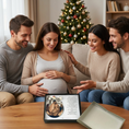 Load image into Gallery viewer, Personalised Pregnancy Scan Keepsake | Custom 3D Ultrasound Photo Ornament with Gift Box