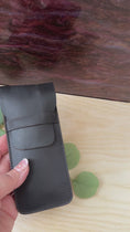 Load and play video in Gallery viewer, Personalised Genuine Leather Pen Holder & Pencil Case – Custom Engraved Classic Brown Sleeve for Fountain, Ballpoint & Signature Pens, Perfect Gift for Students & Professionals