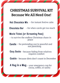 Load image into Gallery viewer, Christmas Survival Kit – Single or Couple (Funny) Gift Set | Personalised Mug, Cosy Socks, Hot Chocolate, Treats & Home Cinema Ticket Krevana Christmas Survival Kit – Single or Couple (Funny) Gift Set | Personalised Mug, Cosy Socks, Hot Chocolate, Treats & Home Cinema Ticket