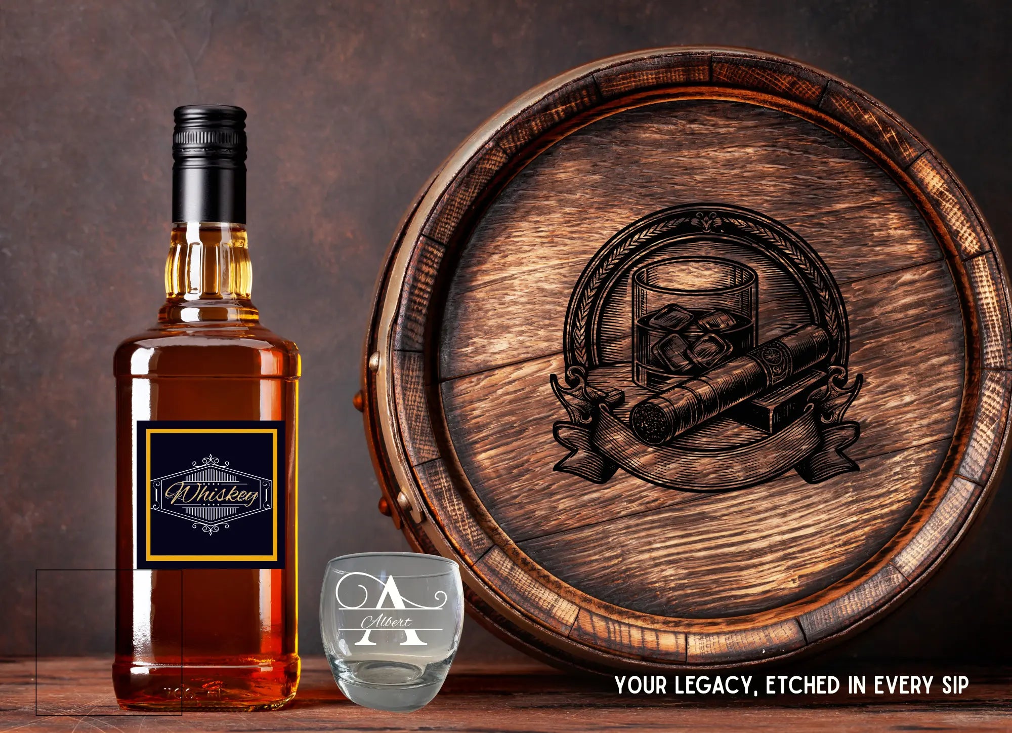 Personalised Curved Whiskey Tumbler Krevana Personalised Curved Whiskey Tumbler