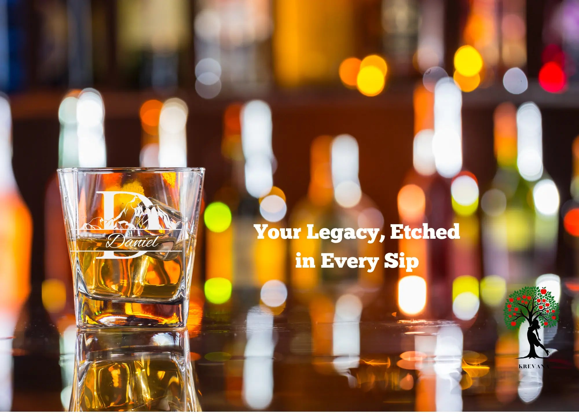 Personalised Curved Whiskey Tumbler Krevana Personalised Curved Whiskey Tumbler