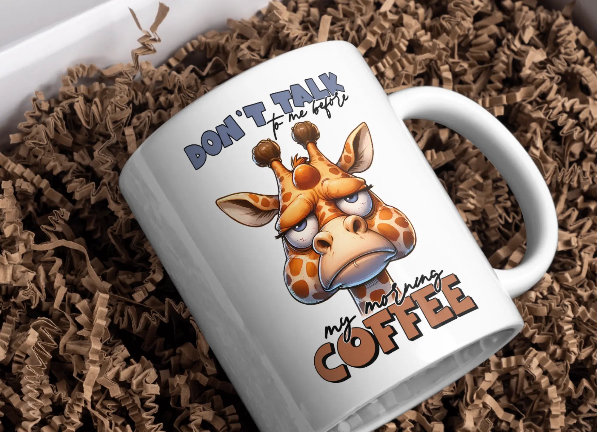 Funny Coffee Mug – “Don’t Talk to Me Before My Morning Coffee” | Grumpy Giraffe Design | Gift for Coffee Lovers (11oz / 15oz) Krevana Funny Coffee Mug – “Don’t Talk to Me Before My Morning Coffee” | Grumpy Giraffe Design | Gift for Coffee Lovers (11oz / 15oz)