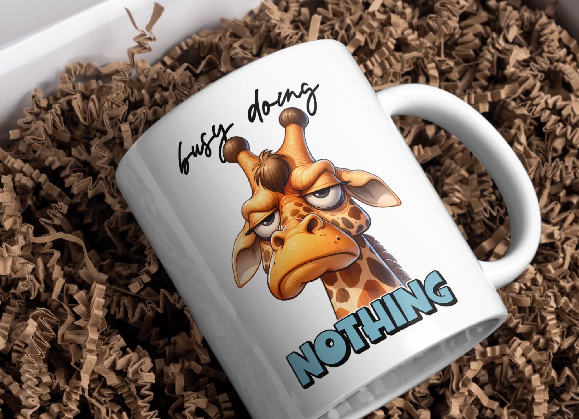 Funny Giraffe Mug – “Busy Doing Nothing” | Lazy Day Coffee Mug for Animal Lovers (11oz / 15oz) Krevana Funny Giraffe Mug – “Busy Doing Nothing” | Lazy Day Coffee Mug for Animal Lovers (11oz / 15oz)