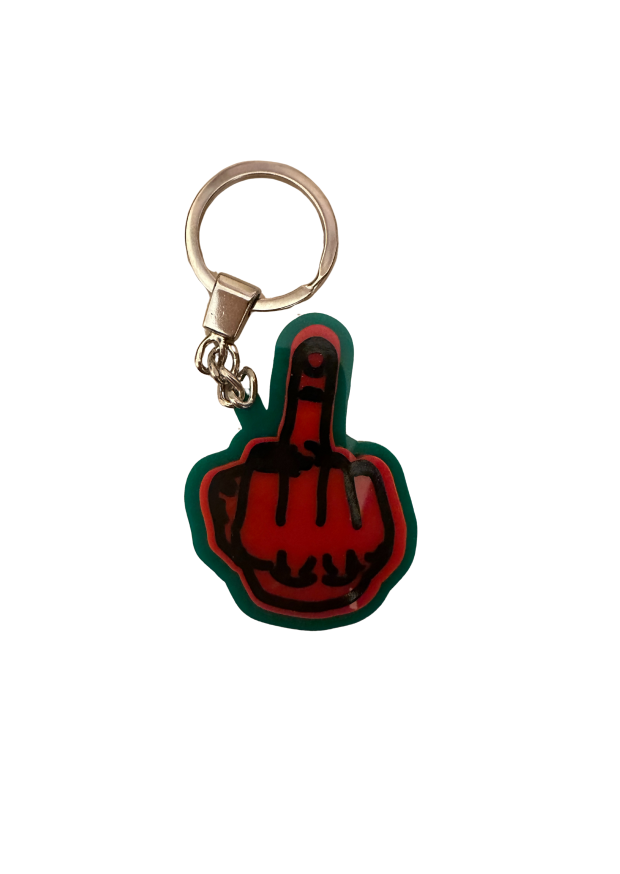 Laser Cut Funny Fuck You Keychain, Middle Finger Keychain, Funny Gifts