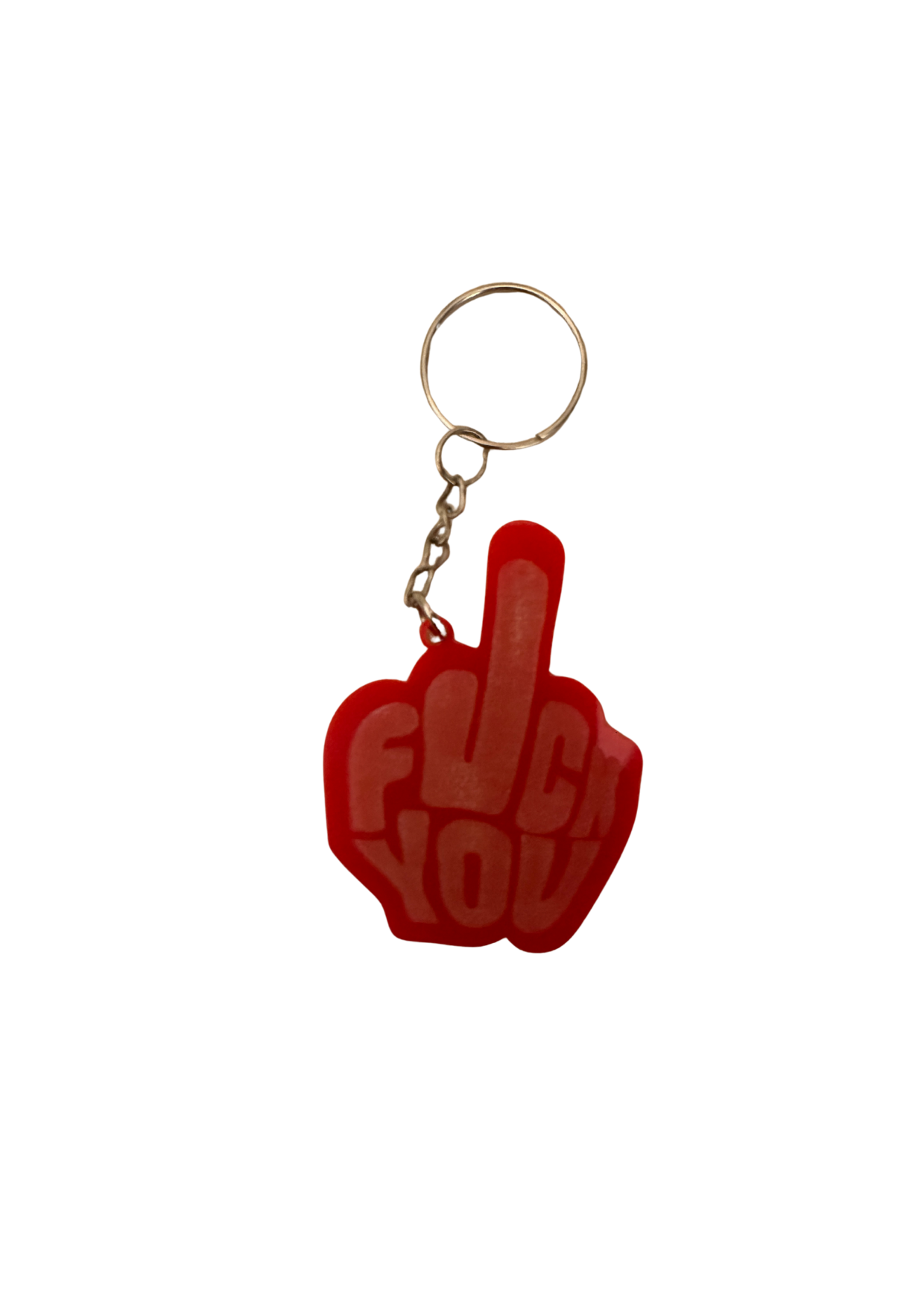 Laser Cut Funny Fuck You Keychain, Middle Finger Keychain, Funny Gifts