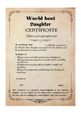 Load image into Gallery viewer, World Best Certificate, Mother's Day gift, Birthday Gift, Father Day Gift, Funny Certificate,
