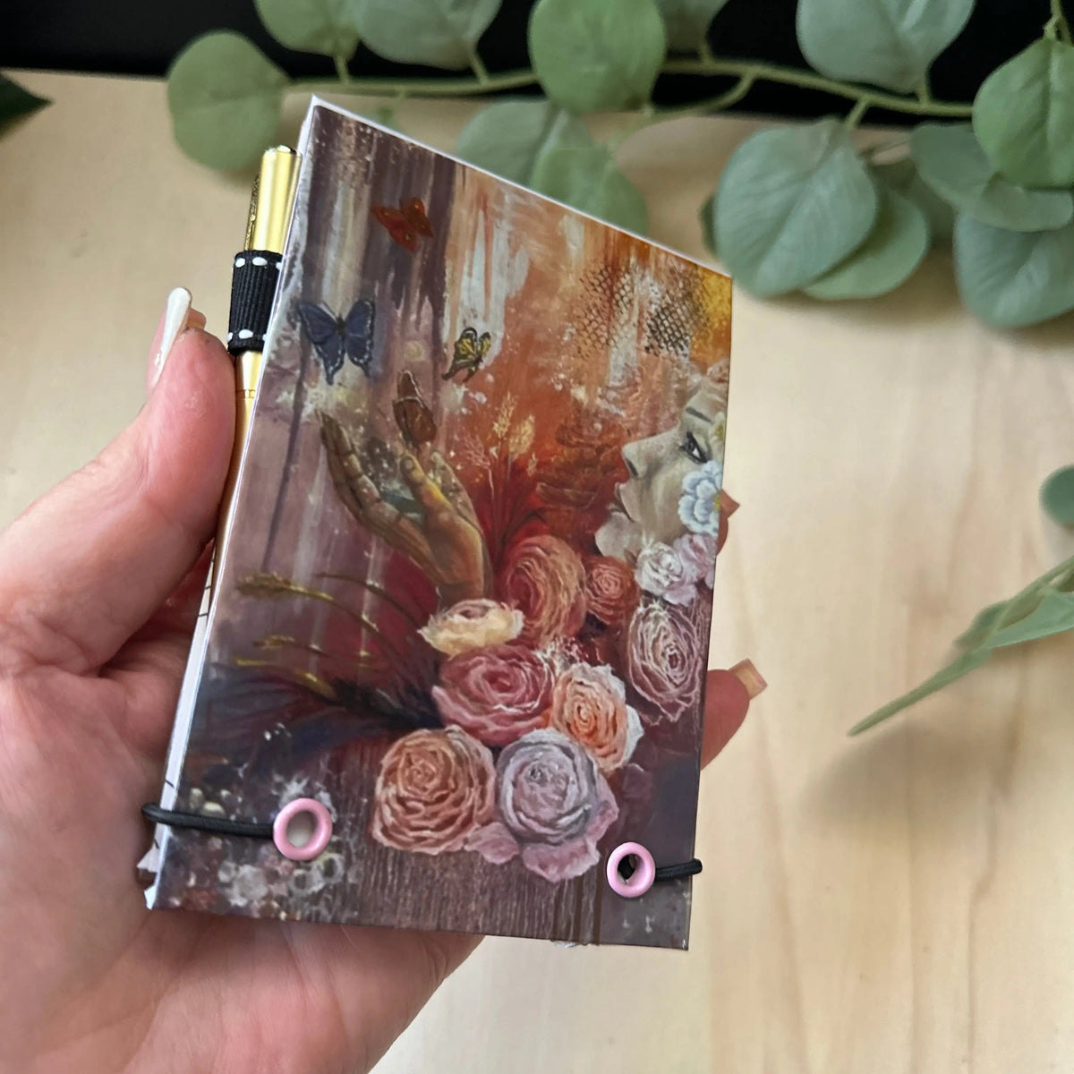 Teacher Notepad Holder with Original "Transformation" Artwork | Eva Kramer Art Gift Krevana Teacher Notepad Holder with Original "Transformation" Artwork | Eva Kramer Art Gift