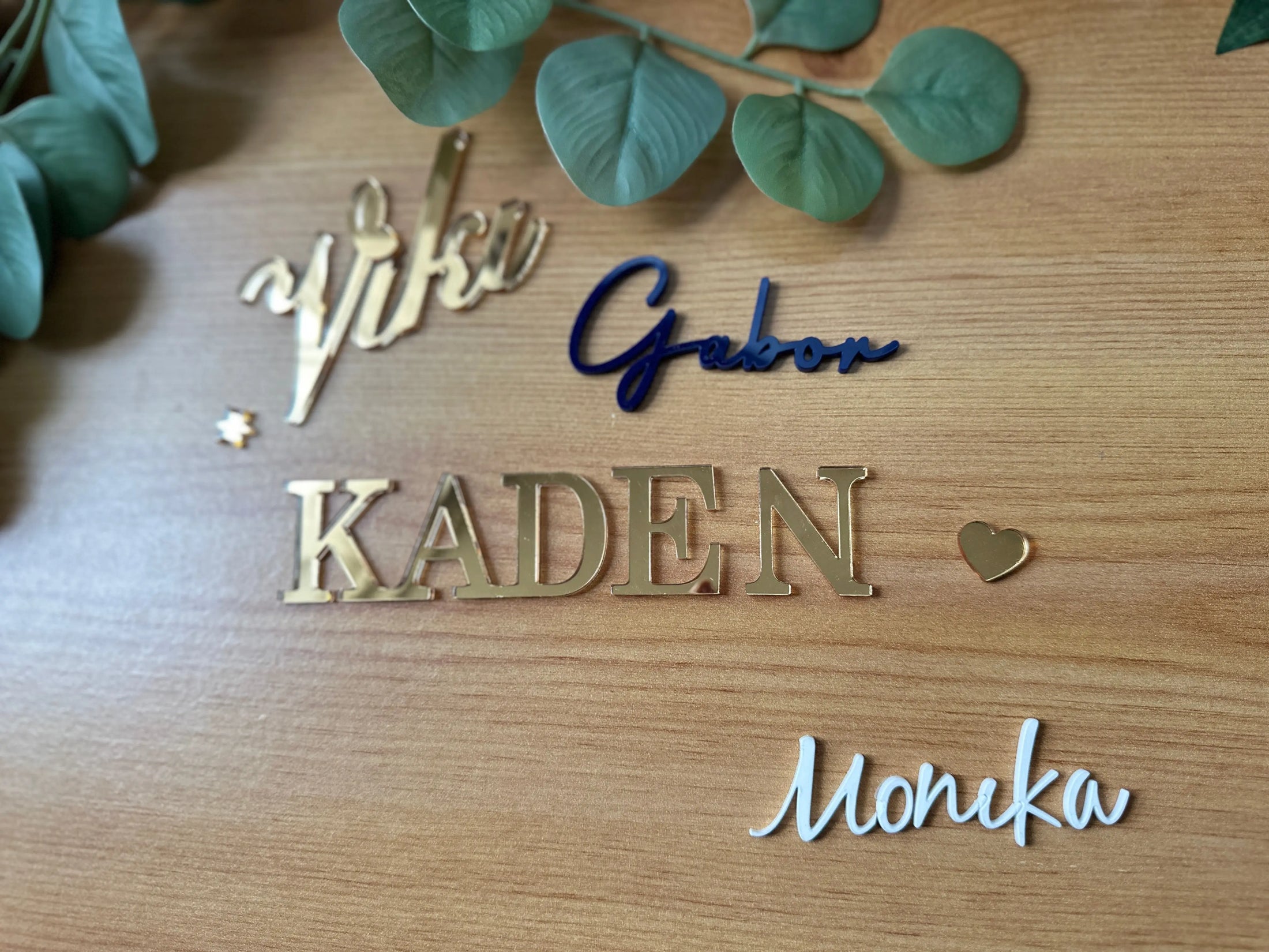 Personalized Laser-Cut Name Tags – Cake Toppers Acrylic & Wood Options (Self-Adhesive) Krevana Personalized Laser-Cut Name Tags – Cake Toppers Acrylic & Wood Options (Self-Adhesive)