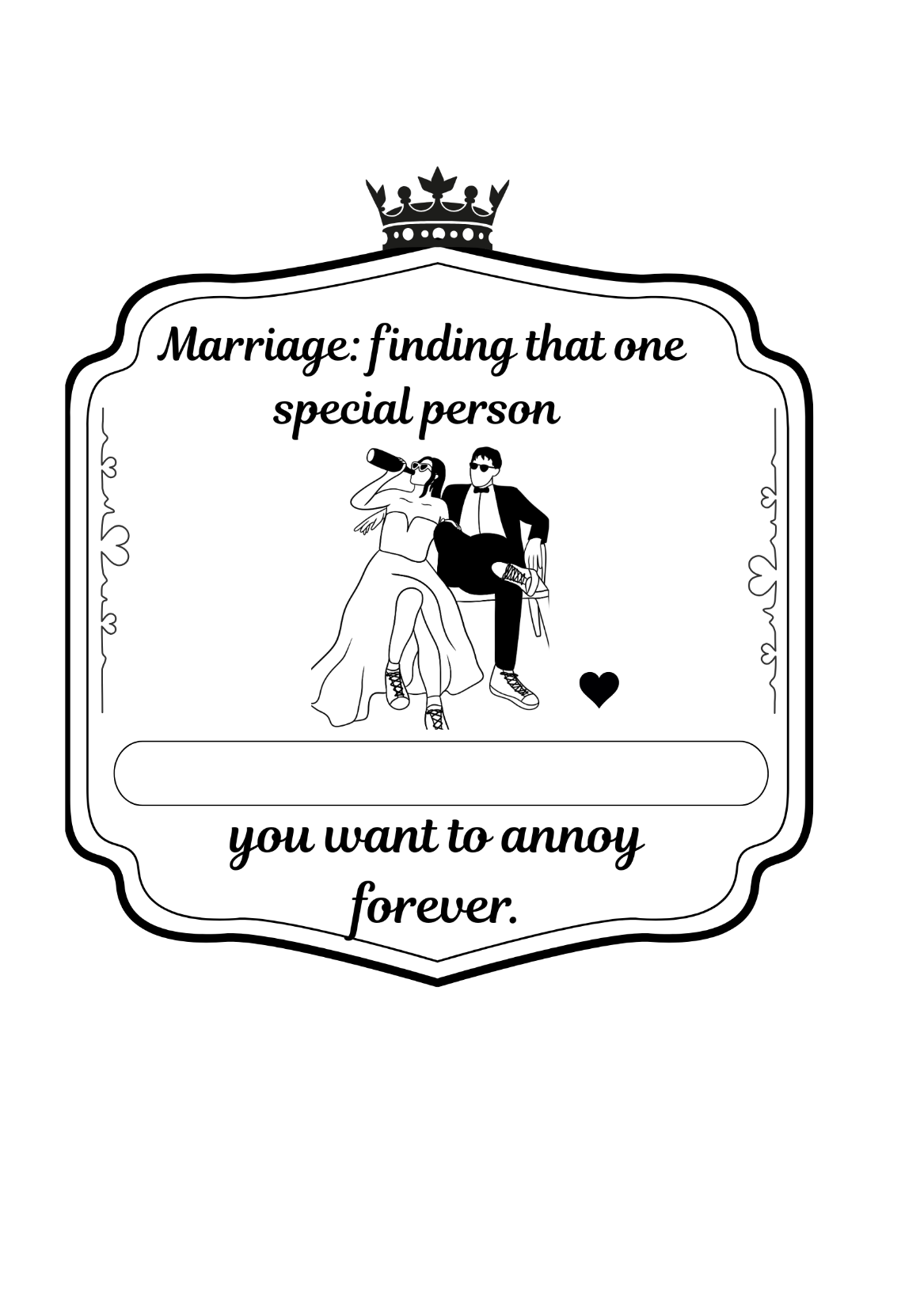 Funny Annyversary Bottle Label – Hilarious Gift for Wine, Champagne Whiskey, or Beer Lovers – Perfect for Birthdays & Gag Gifts"