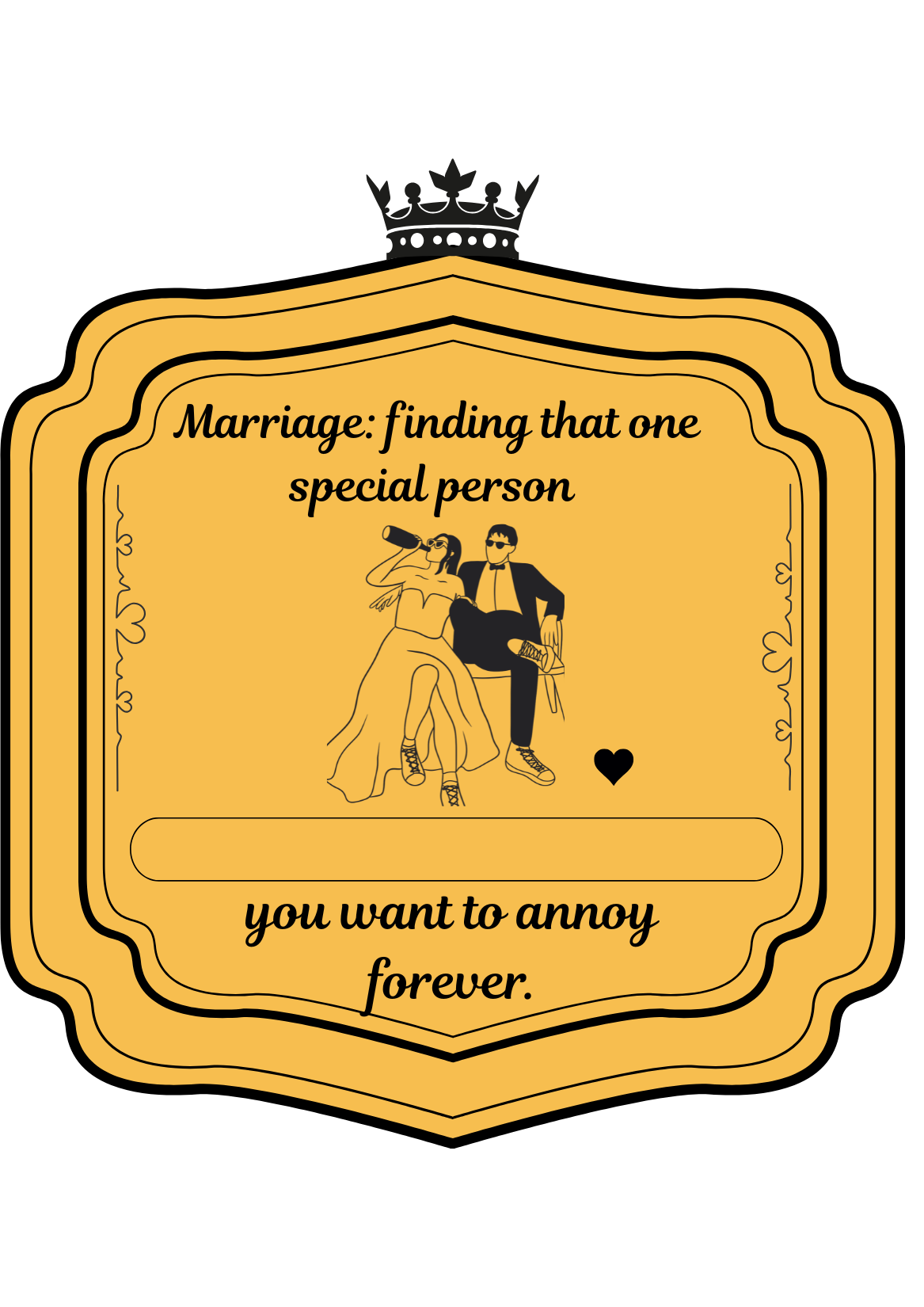 Funny Annyversary Bottle Label – Hilarious Gift for Wine, Champagne Whiskey, or Beer Lovers – Perfect for Birthdays & Gag Gifts"