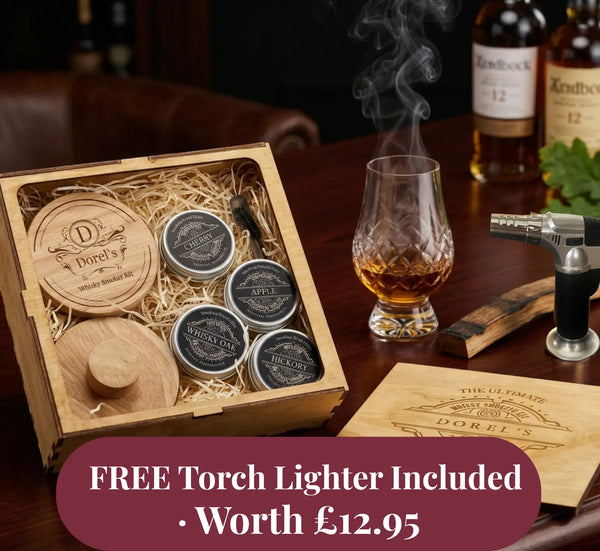 Personalized Whiskey Smoker Kit in Engraved Wooden Box | Custom Smoking Lid Krevana Personalized Whiskey Smoker Kit in Engraved Wooden Box | Custom Smoking Lid