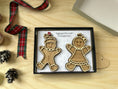 Load image into Gallery viewer, Personalised Gingerbread Ornament | Wooden Christmas Decoration | Add Name – Single, Couple, or Family Set | Gift Box & Message Card Krevana Personalised Gingerbread Ornament | Wooden Christmas Decoration | Add Name – Single, Couple, or Family Set | Gift Box & Message Card
