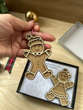 Load image into Gallery viewer, Personalised Gingerbread Ornament | Wooden Christmas Decoration | Add Name – Single, Couple, or Family Set | Gift Box & Message Card Krevana Personalised Gingerbread Ornament | Wooden Christmas Decoration | Add Name – Single, Couple, or Family Set | Gift Box & Message Card
