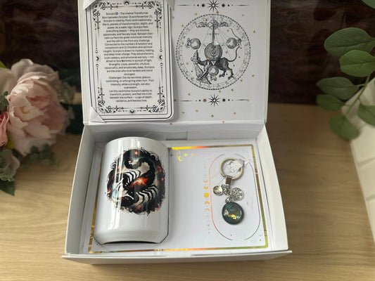 Personalised Zodiac Gift Set – 15oz Mug, Keychain & Free Zodiac Description Card in Luxury Magnetic Box Krevana Personalised Zodiac Gift Set – 15oz Mug, Keychain & Free Zodiac Description Card in Luxury Magnetic Box
