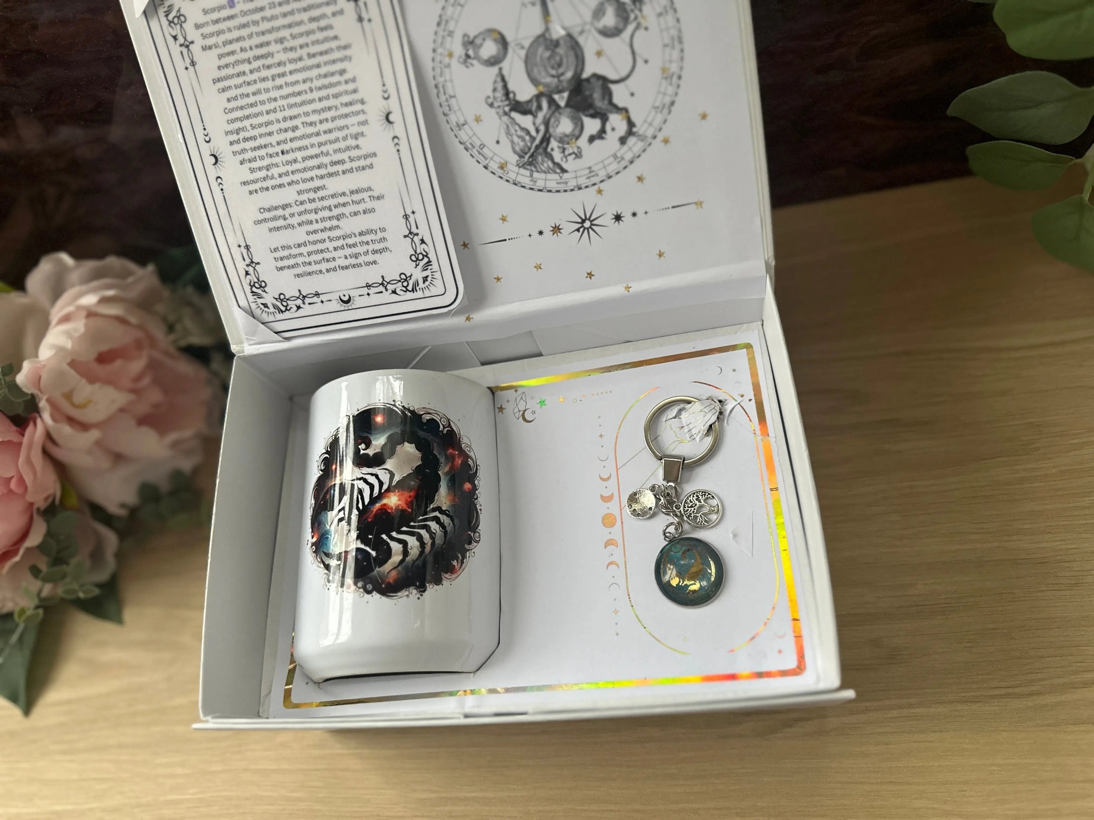 Personalised Zodiac Gift Set – 15oz Mug, Keychain & Free Zodiac Description Card in Luxury Magnetic Box Krevana Personalised Zodiac Gift Set – 15oz Mug, Keychain & Free Zodiac Description Card in Luxury Magnetic Box