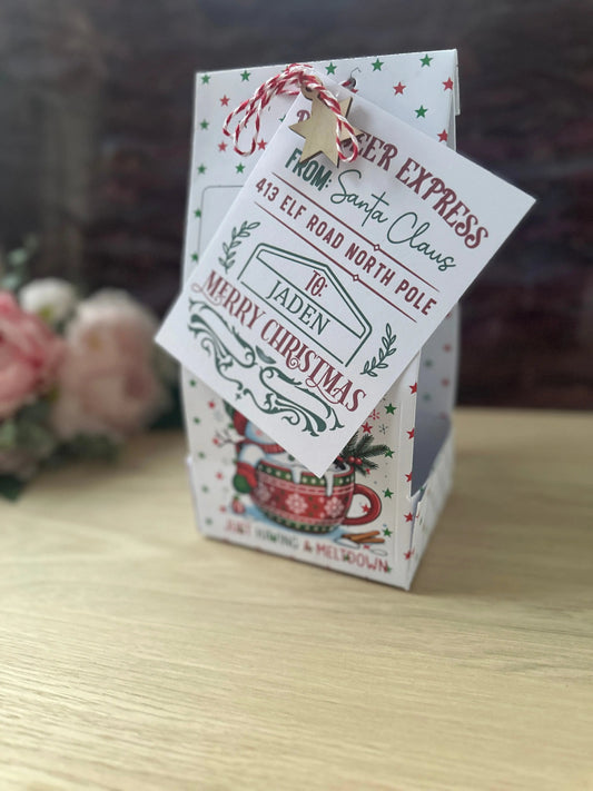 Hot Chocolate Gift Set – Funny Christmas Mug, Irish Cream Flavour Stirring Spoon & Personalised Santa Card | Perfect Festive Gift Krevana Hot Chocolate Gift Set – Funny Christmas Mug, Irish Cream Flavour Stirring Spoon & Personalised Santa Card | Perfect Festive Gift