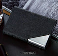 Load image into Gallery viewer, Personalized Business Card Holder, Laser Engraved Stainless Steel PU Leather Card Holder, Gift for Business man or Woman.

