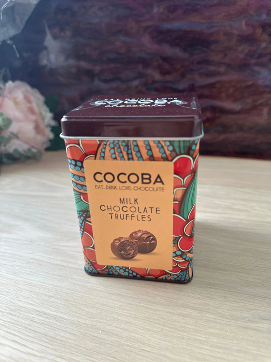 Cocoba Milk Chocolate Truffles – Luxury Chocolate Tin (120g)ideal for gift box additions or as a standalone treat item in the shop. Krevana Cocoba Milk Chocolate Truffles – Luxury Chocolate Tin (120g)ideal for gift box additions or as a standalone treat item in the shop.
