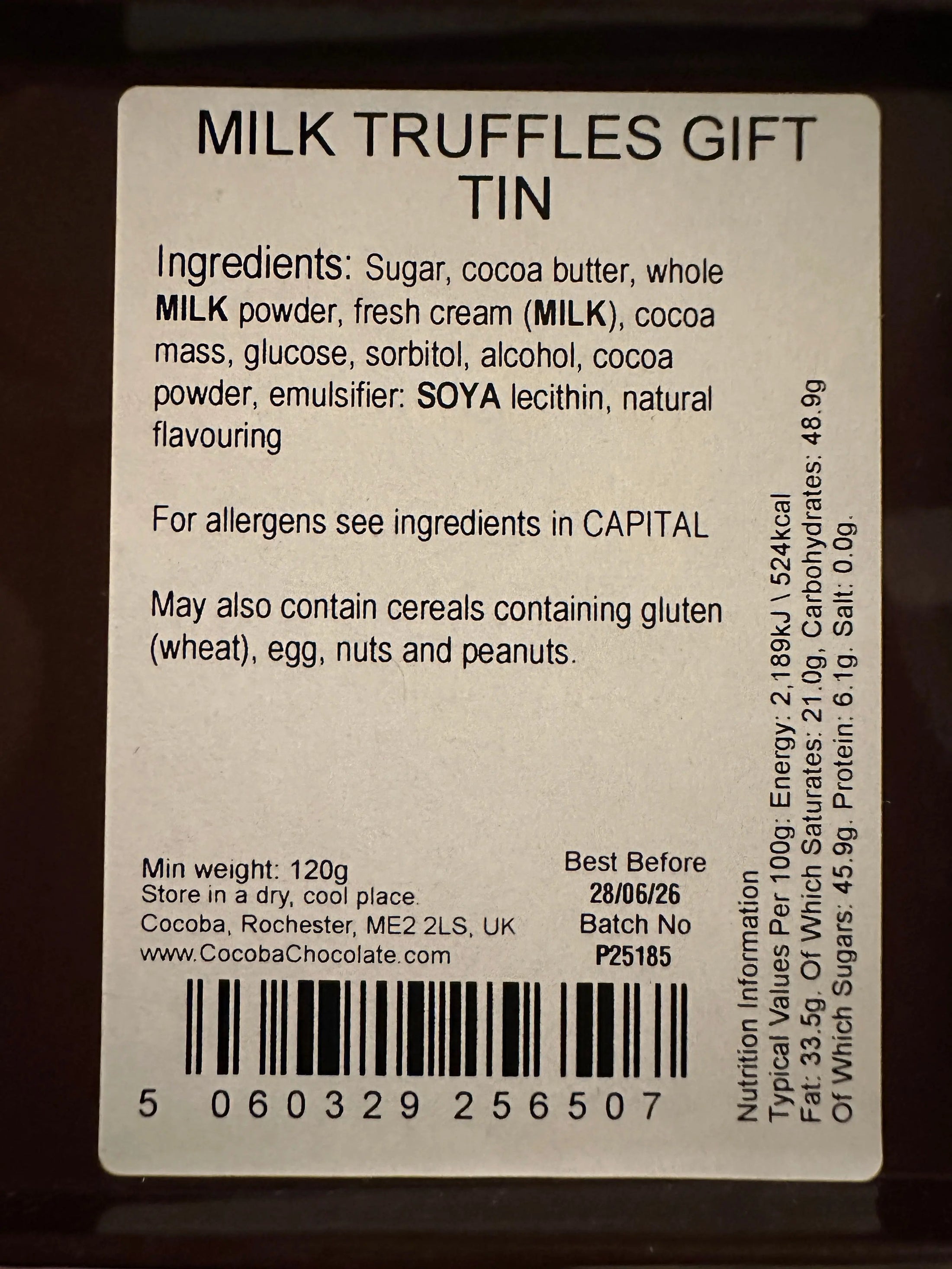 Cocoba Milk Chocolate Truffles – Luxury Chocolate Tin (120g)ideal for gift box additions or as a standalone treat item in the shop. Krevana Cocoba Milk Chocolate Truffles – Luxury Chocolate Tin (120g)ideal for gift box additions or as a standalone treat item in the shop.
