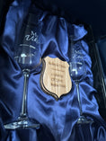 Load image into Gallery viewer, Luxury Personalised Wedding Champagne Glass Set with Plaque – Gift Box
